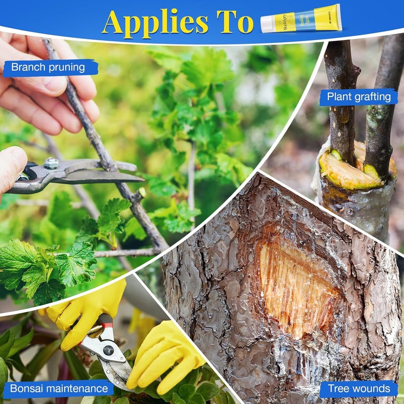 Threlaco Tree Wound Pruning Sealer, Bonsai Wound Sealer Healing Paste, 100g Plant Cutting Dressing with Brush, Tree Grafting Supplies, Bonsai Cut Paste, Quick Recovery of Plants - Image 4